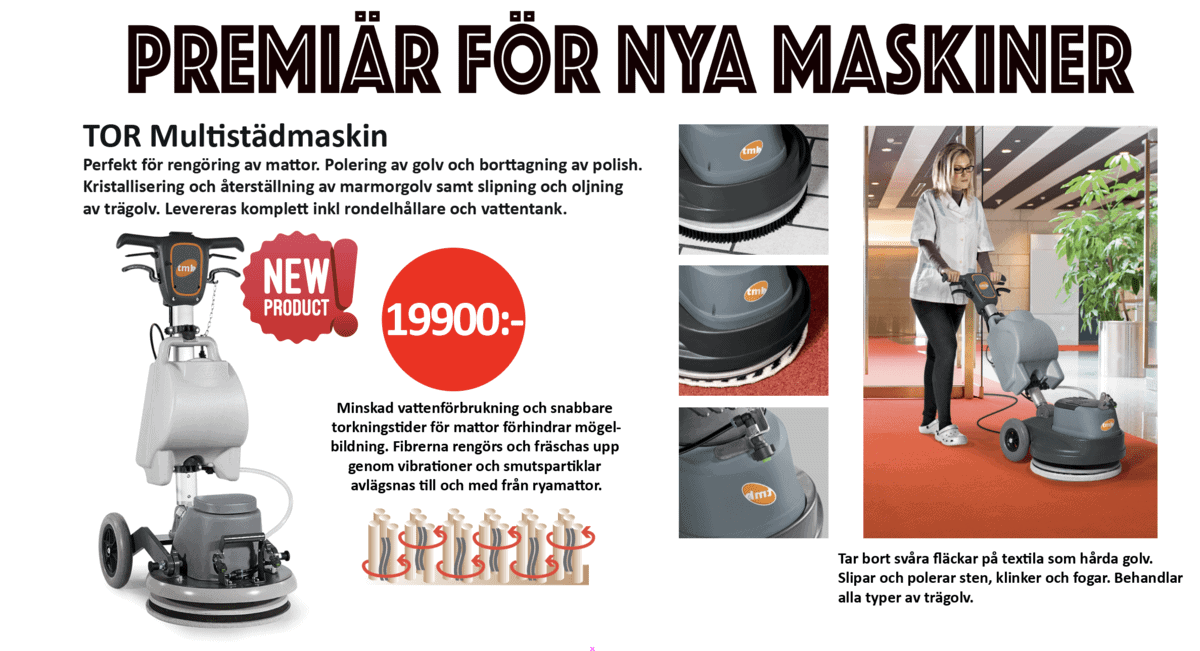 TOR har landat i Sverige. SMB har Sverige Agenturen! 1 TOR Multistadningsmaskin